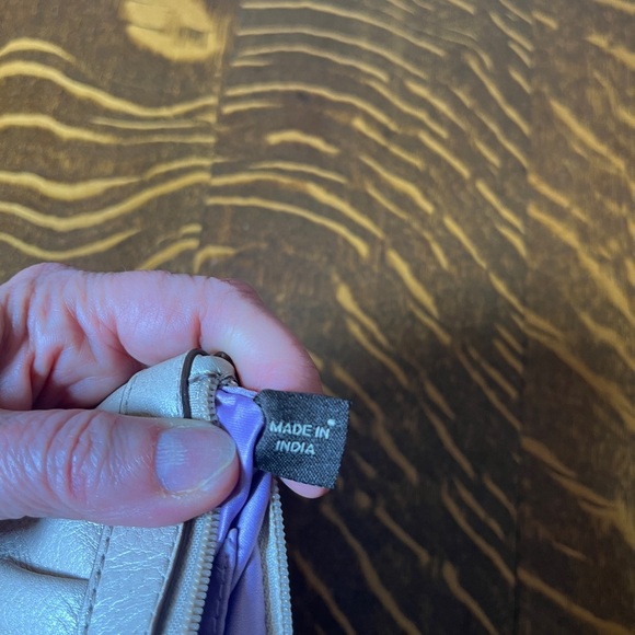 Coach Champagne Pleated Leather Wristlet/Clutch - Picture 5 of 7